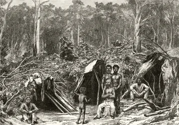 Campement aborigène, c.1880, de 