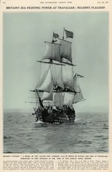 La victoire de Nelson : un modèle du navire de 100 canons dans lequel il a combattu et est mort à Trafalgar, de The Illustrated London News Royal Naval and Military Review, 20 juillet 1935
