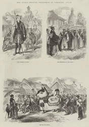 Procession du festival du Nouvel An à Yokohama, Japon