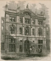 Bureaux nouvellement érigés de la Peninsular and Oriental Steam Navigation Company, Leadenhall Street, Londres