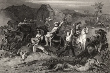 Sortie nocturne et attaque des chariots de bagages, de 
