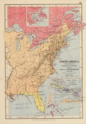 Amérique du Nord, illustrant la conquête du Canada et la guerre d