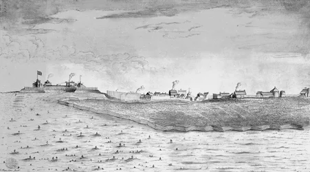 Vue nord-ouest du Fort Lawrence à Chignectou