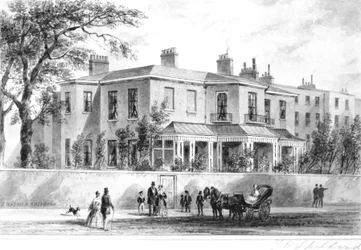 Vue nord-ouest de Camelford House, 1850