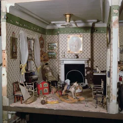 Nurserie avec jouets de la maison de Miss Miles, 1890