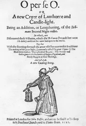 O per se O, ou Un nouveau crieur de lanterne et de chandelle, page de titre d