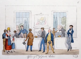 Bureau des passeports à Calais, 1822