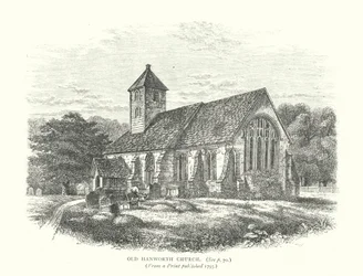 Old Hanworth Church (gravure)
