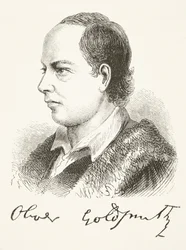Oliver Goldsmith, tiré de «The National and Domestic History of England» de William Hickman Smith Aubrey (1858-1916), publié à Londres, vers 1890