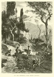 Sur la péninsule près de Sestri Levante