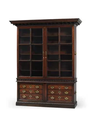 Une des deux bibliothèques George II, vers 1750