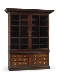 Une des deux bibliothèques George II, vers 1750