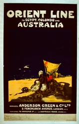 Affiche de la ligne Orient, vers 1920