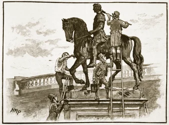 Peinture King William Black, Dublin, 1822, illustration tirée de Cassells Illustrated History of England