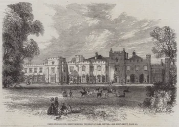 Maison Panshanger, Hertfordshire, le siège du comte Cowper (gravure)
