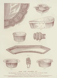 Étuis en papier, ornements, etc.