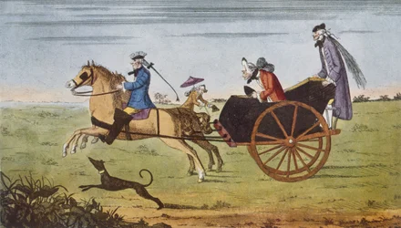 Passager dans une calèche, 