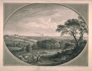 Vue pastorale des villes de Westminster avec une partie de Highgate, 1780
