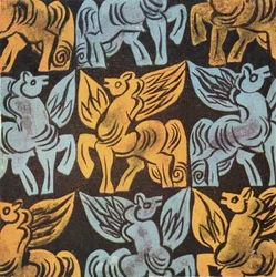 Motif de Pégase, peut-être Mouvement Arts and Crafts