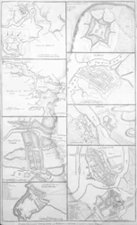 Plans des principales villes, forts et ports en Irlande, illustration de 