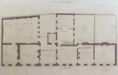 Plans du rez-de-chaussée du 21 Albemarle Street après les premières modifications de la maison après son acquisition par l