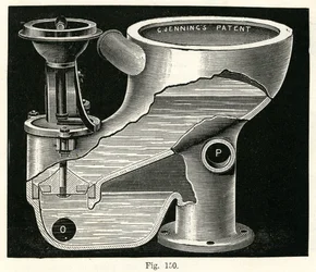 Closet à valve plongeante, 1870