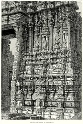 Partie de Gopura à Tirupetty (gravure)