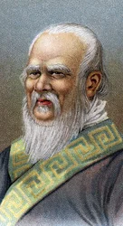 Portrait de Confucius (551-479 av. J.-C.) - De la série Leaders of Men - Chromolithographie - École anglaise, 20e siècle.