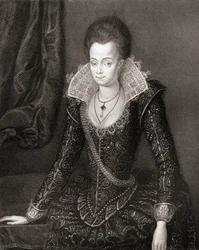 Portrait de Lady Arabella Stuart (1575-1615) de Lodges British Portraits, 1823