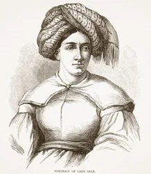 Portrait de Lady Sale, illustration de Cassells Illustrated History of England