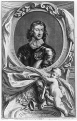 Portrait du lieutenant général John Lambert (1619-83) gravé par Jacobus Houbraken (1698-1780)