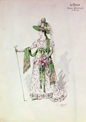Portrait de Sarah Bernhardt dans une production de 