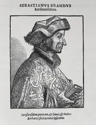 Portrait de Sebastian Brant (c.1458-1521) de The Narrative and Critical History of America, édité par Justin Winsor, Londres, 1886