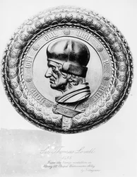 Portrait de Sir Thomas Lovell (d.1524) en 1485, du médaillon en bronze dans la chapelle Henry VII à l