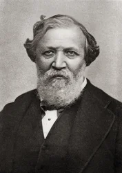 Portrait du poète anglais Robert Browning (1812-89)
