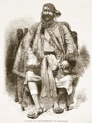 Portrait du Maharajah de Dholepore, illustration de Cassells Illustrated History of England