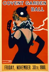 Affiche pour le "Covent Garden Ball", vendredi 30 novembre 1900 (lithographie couleur)