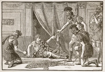 Les gardes prétoriens acclamant Claude comme Imperator