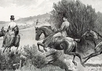 Le prince Albert chassant près du château de Belvoir