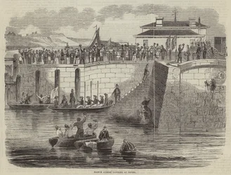 Le prince Albert débarquant à Douvres