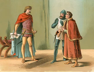 Prince Édouard, le Prince Noir, et les messagers du roi Charles