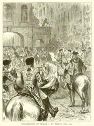 Proclamation de George I à Temple Bar, 1714