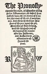 Prognostication pour toujours par Erra Pater, imprimée par R. Wyer