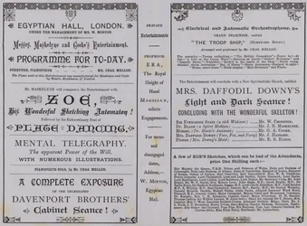 Programme pour The Egyptian Hall