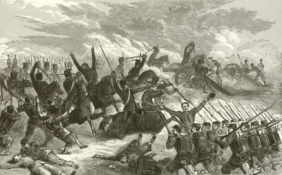 Attaque prussienne sur une batterie française à Woerth