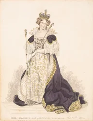 La reine Adélaïde en robes de couronnement