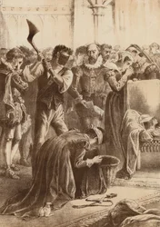 Reine Marie, "Décapitée à Fotheringay" (litho)