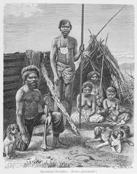 Aborigènes du Queensland, gravé d