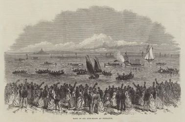 Course de Six Bateaux de Sauvetage à Penzance