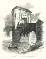 Pont du château de Raglan (gravure)